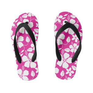HAWAIIAN HULA (HIBISKUS) HITZPINK KINDERBADESANDALEN