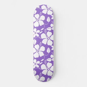 HAWAIIAN HULA (HIBISKUS) LICHT LILA SKATEBOARD