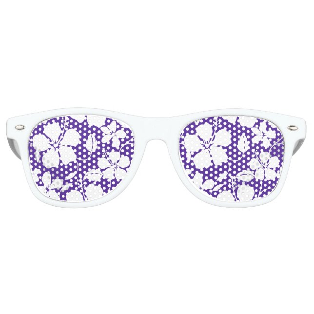 HAWAIIAN HULA (HIBISKUS) LILA PARTYBRILLE (Vorderseite)