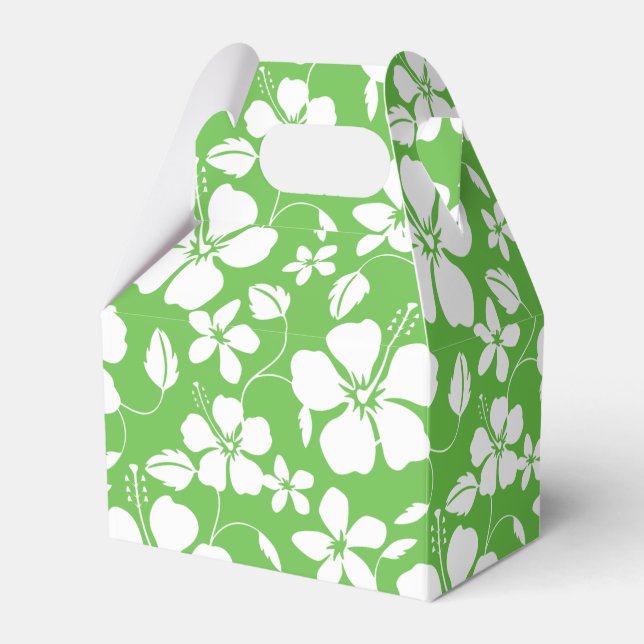 HAWAIIAN HULA (HIBISKUS) LIMONE FAVOR BOX GESCHENKSCHACHTEL (Vorderseite)