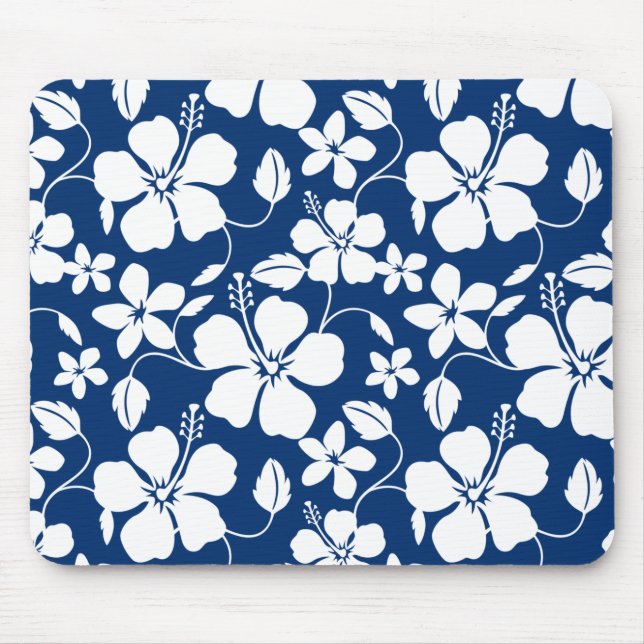 HAWAIIAN HULA (HIBISKUS) NAVY MOUSEPAD (Vorne)