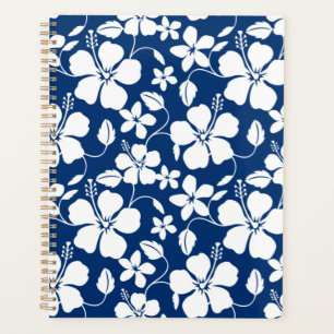 HAWAIIAN HULA (HIBISKUS) NAVY PLANER