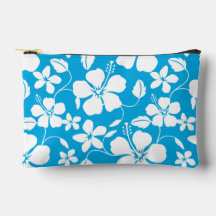 HAWAIIAN HULA (HIBISKUS) PATTER IN BLAU