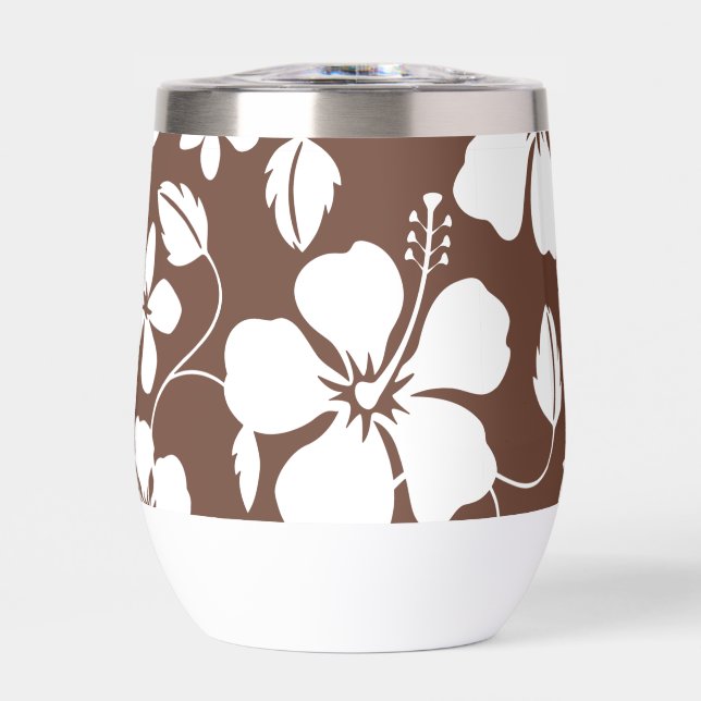 HAWAIIAN (HULA) HIBISKUS PATTER IN BROWN (Vorderseite)