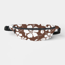 HAWAIIAN HULA (HIBISKUS) PATTER IN BROWN BAUCHTASCHE