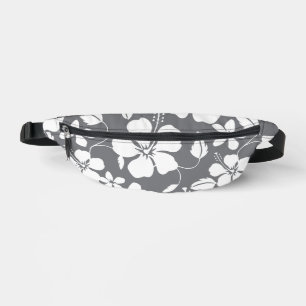 HAWAIIAN HULA (HIBISKUS) PATTER IN PEWTER BAUCHTASCHE