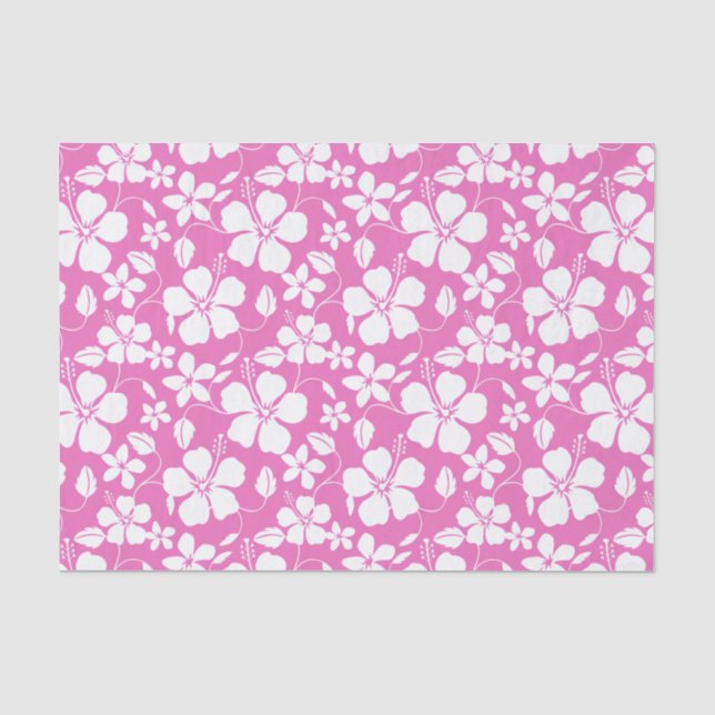 HAWAIIAN HULA (HIBISKUS) PINK SEIDENPAPIER (Vorderseite)