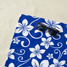 HAWAIIAN HULA (HIBISKUS) ROYAL BLUE STRANDTUCH