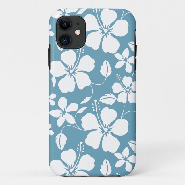 HAWAIIAN HULA (HIBISKUS) SLATE BLUE Case-Mate iPhone HÜLLE (Rückseite)