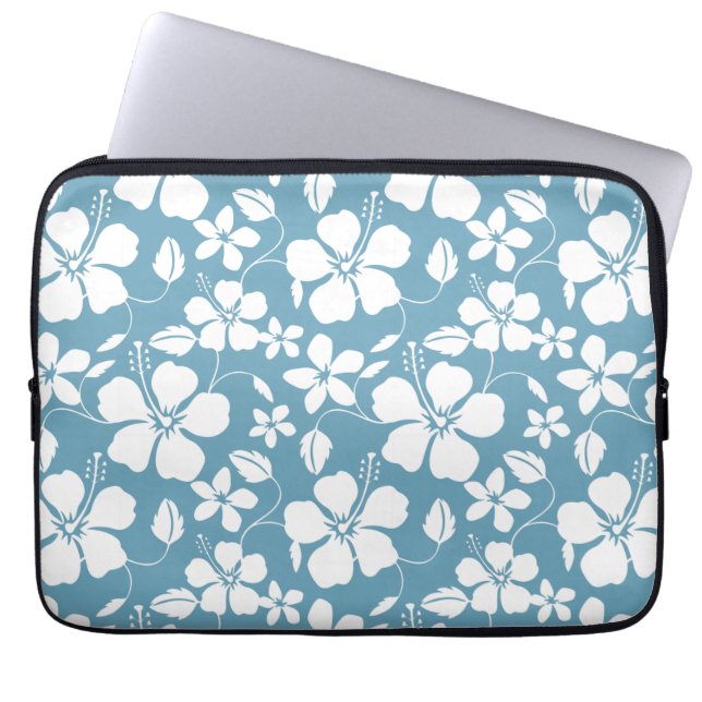 HAWAIIAN HULA (HIBISKUS) SLATE BLUE LAPTOPSCHUTZHÜLLE (Vorderseite)