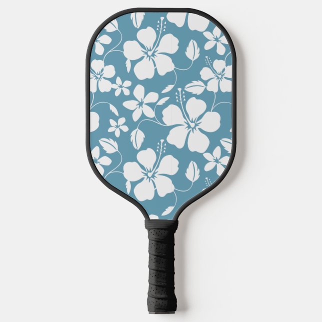 HAWAIIAN HULA (HIBISKUS) SLATE BLUE PICKLEBALL SCHLÄGER (Vorderseite)