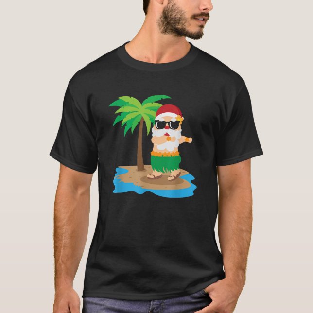 Hawaiian Hula tanzen Weihnachtssommer T-Shirt (Vorderseite)