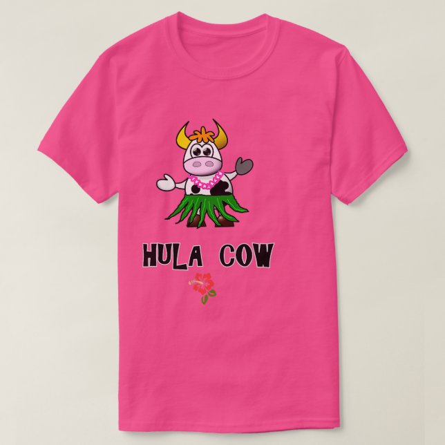 Hawaiian Hula tanzende Kuh Funny Gift Dk T-Shirt (Design vorne)