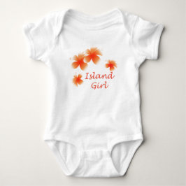 Hawaiian Island Girl Floral Luau Säuglings Baby Strampler