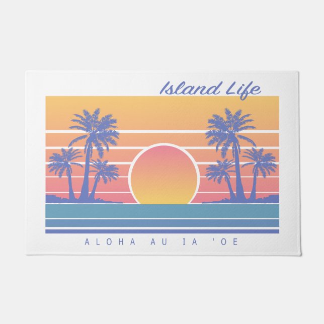 Hawaiian Island Life Door Mat Fußmatte (Vorderseite)