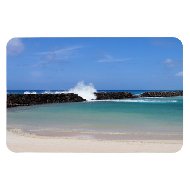 Hawaiian Lagoon Foto Magnet (Horizontal)