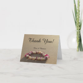 Hawaiian Lei Beach Wedding Dankeschön Card Dankeskarte