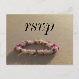 Hawaiian Lei Beach Wedding UAWG Einladungspostkarte