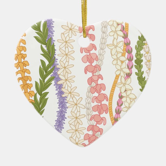 Hawaiian Lei Keramik Ornament (Vorne)