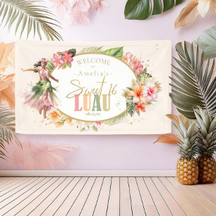 Hawaiian Luau 16 . Geburtstag Hula Begrüßungsnumme Banner