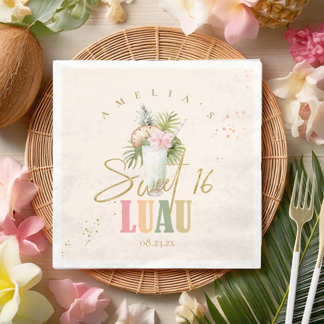 Hawaiian Luau 16 . Geburtstag ID1092 Serviette (Von Creator hochgeladen)