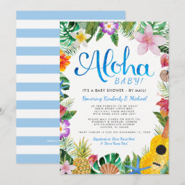 Hawaiian Luau Baby Shooter by Mail| Blau Einladung