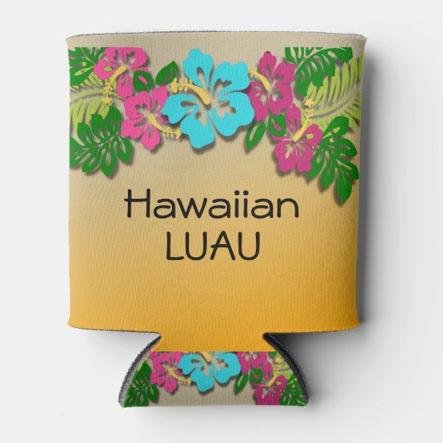 Hawaiian Luau Can Coolers Dosenkühler (Vorderseite)