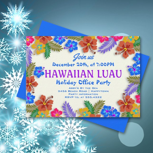 Hawaiian Luau Custom Party Hibiskus Einladungen (Von Creator hochgeladen)
