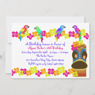 Hawaiian Luau Einladung