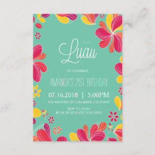 Hawaiian Luau Party - Tropischer Einladung (klein)