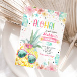 Hawaiian Luau Pineaple Tropical Girl Birthday Einladung<br><div class="desc">Wir freuen uns,  Sie zu unserer Tropical Birthday Party begrüßen zu dürfen! Tropical Luau Hawaiian Thema.</div>