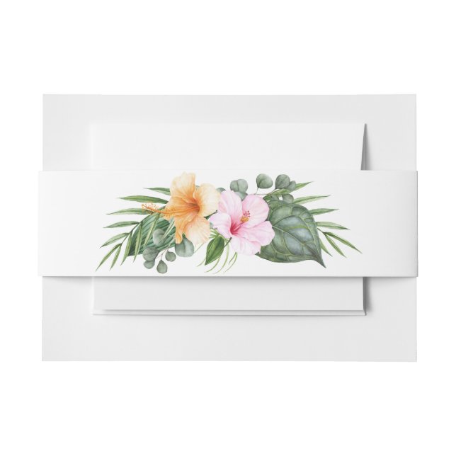 Hawaiian Luau Tropical Beach Wedding Einladungsbanderole (Vorderseite Beispiel)