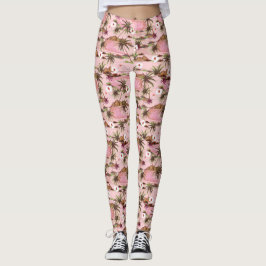 Hawaiian Luau Tropical Island, Palmen, Blume Leggings
