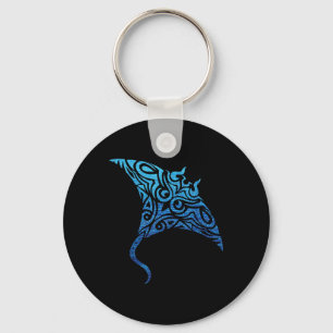 Hawaiian Manta Ray Tribal Polynesian Tattoo Pacifi Schlüsselanhänger