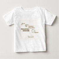 Hawaiian Map Baby T-Shirts