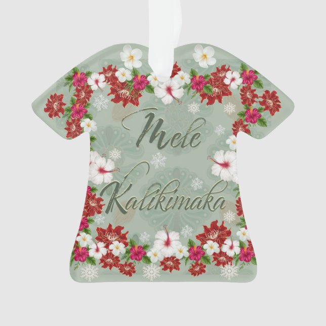 Hawaiian Mele Kalikimaka Shirt Ornament (Vorderseite)
