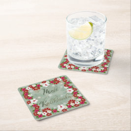 Hawaiian Mele Kalikimaka Wreath Untersetzer