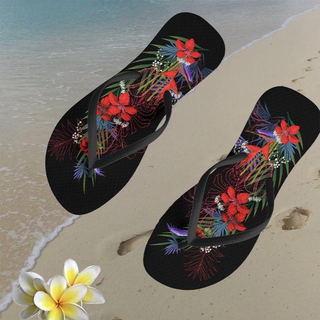 Hawaiian Midnight Garden Dreh Flop Flip Flops (Von Creator hochgeladen)