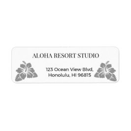 Hawaiian Minimal Hibiscus - Reply Address