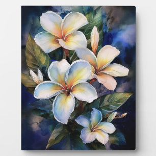 Hawaiian Moonlight Plumeria Fotoplatte