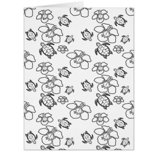 Hawaiian Muster Erwachsene Farbe Big Card