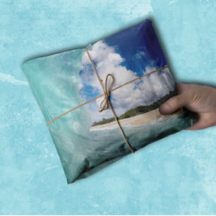 Hawaiian Ocean Wave Beach Aqua Blue Seidenpapier