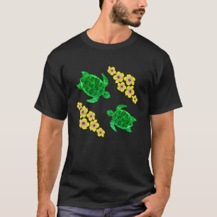 Hawaiian Ohana Familie Grüne Meeresschildkröten Pu T-Shirt