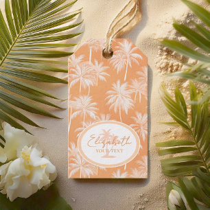 Hawaiian Palm Tree Silhouette Muster Tacao ID1093 Geschenkanhänger