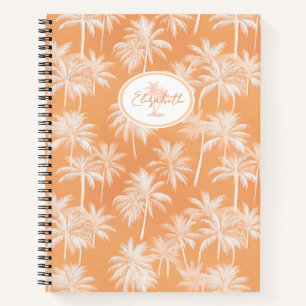 Hawaiian Palm Tree Silhouette Muster Tacao ID1093 Notizbuch