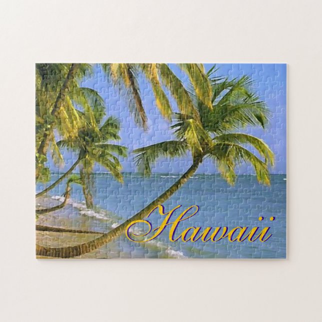 Hawaiian Palm Trees Exotic Travel Art (Horizontal)