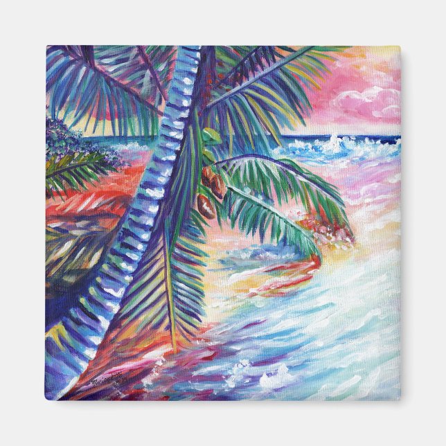 Hawaiian Paradise Coconut Palm Kauai Magnet (Vorne)