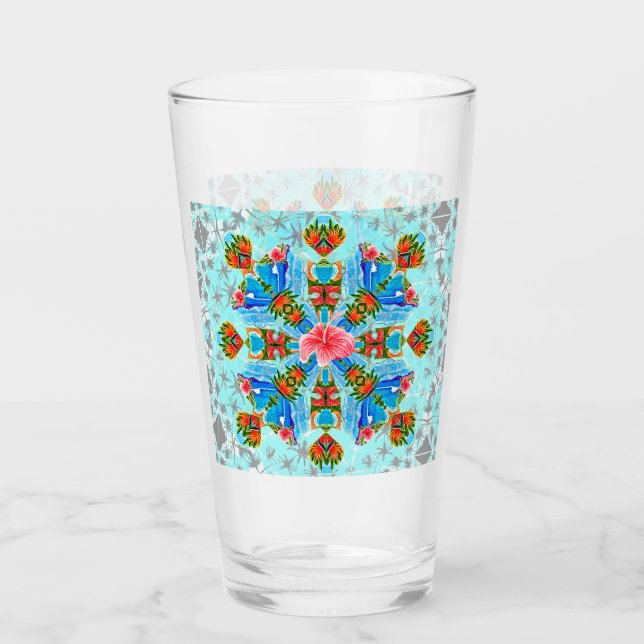 Hawaiian Paradise Flames (blau) Glas (Vorderseite)