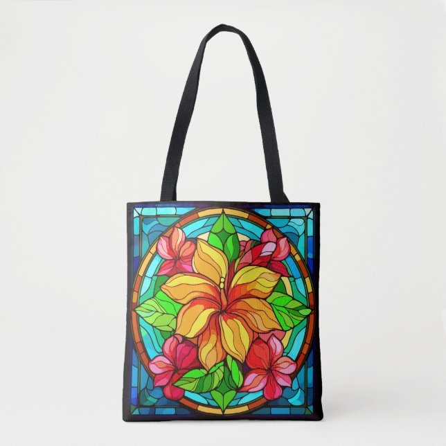 Hawaiian Plumera Blume Blumenthema Tasche (Vorderseite)