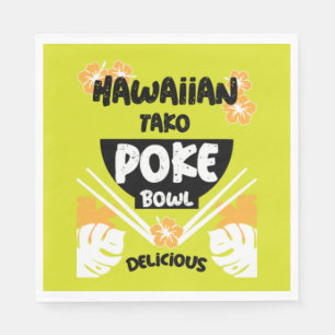 Hawaiian Poke Bowl Tako Poke Serviette